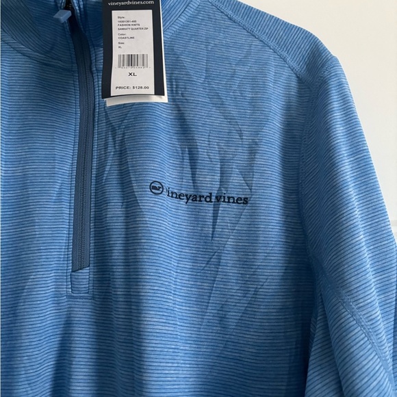 Vineyard Blue Quarter-Zip Pullover XL nwt - Picture 2 of 7